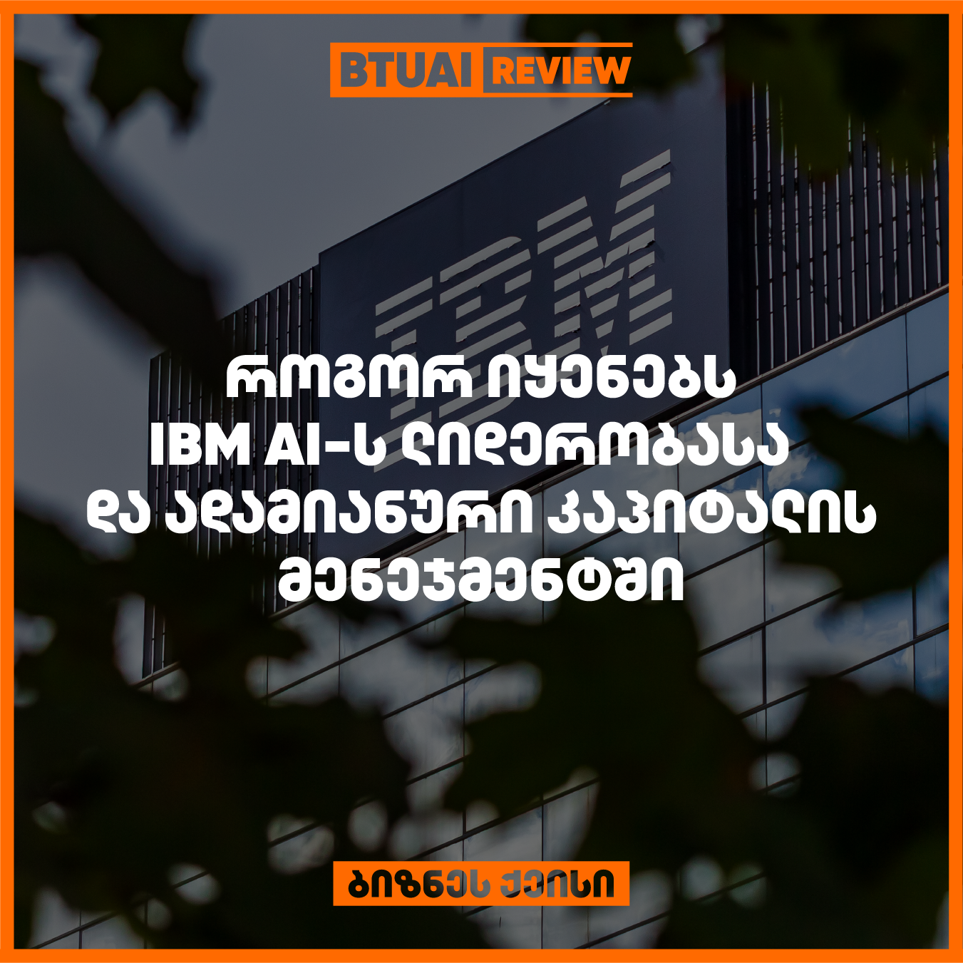 ლიდერობა და ადამიანური კაპიტალი AI ეპოქაში: IBM-ის ინოვაციური მიდგომები გუნდის განვითარებისა და მართვის სფეროში